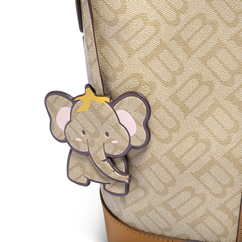 百丽包包女2025秋新商场同款海鸥老花通勤单肩斜挎水桶包JYH25DX5