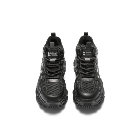 百丽潮酷高帮老爹鞋女2025冬新商场同款厚底加绒休闲鞋E6N1DDD5