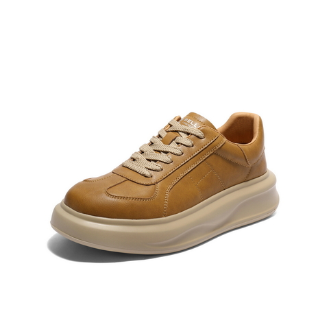 百丽厚底增高休闲鞋男鞋2025新款秋季复古潮搭舒适板鞋A2104CM5