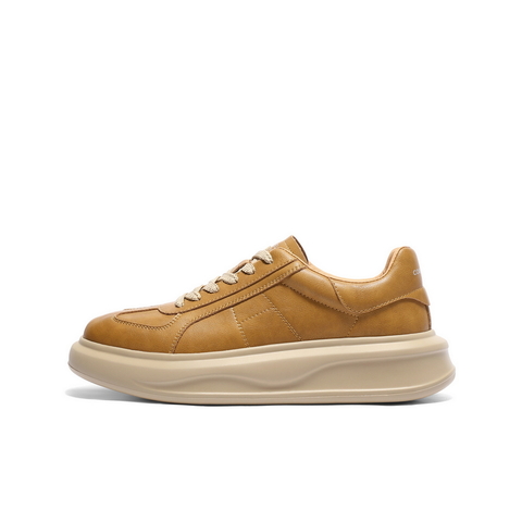 百丽厚底增高休闲鞋男鞋2025新款秋季复古潮搭舒适板鞋A2104CM5