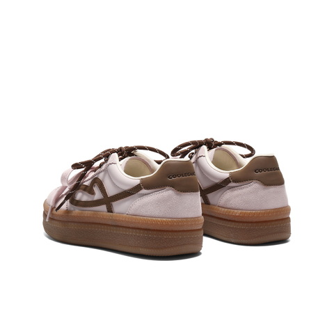 百丽时尚爱心撞色德训鞋女2025秋新厚底增高双鞋带休闲鞋B2928CM5