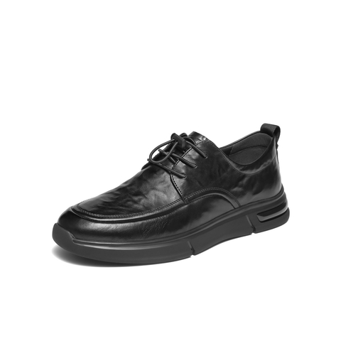 百丽上班商务鞋男2025新款秋季牛皮革厚底爸爸鞋休闲皮鞋A2204CM5