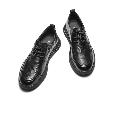 百丽上班商务鞋男2025新款秋季牛皮革厚底爸爸鞋休闲皮鞋A2204CM5