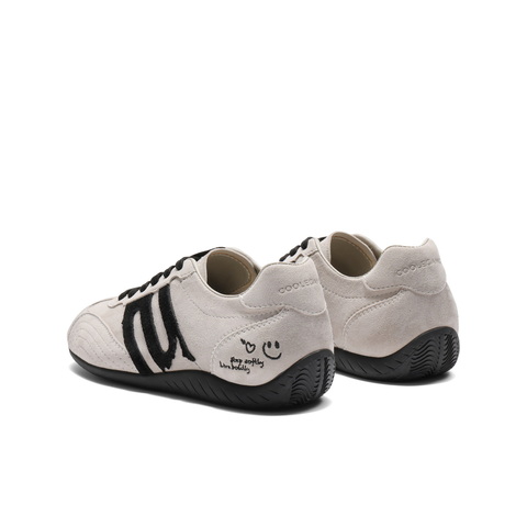 百丽复古跑道德训鞋女2025秋新真皮舒适薄底运动休闲鞋B2894CM5