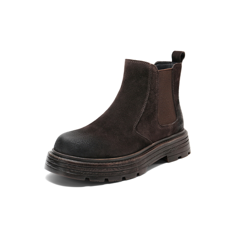 百丽时尚潮流休闲靴男2025新款冬季商场同款厚底切尔西靴8WA01DD5