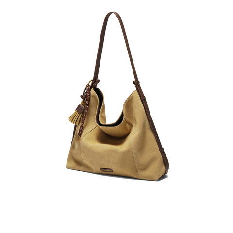 百丽包包女25秋商场同款复古绒面hobo包单肩斜挎托特包8562ACX5