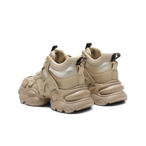 百丽机能风高帮老爹鞋女2025冬新商场同款厚底增高休闲鞋E6M1DDM5