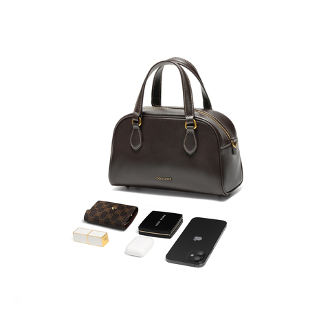 百丽包女25商场同款头层牛皮时髦休闲单肩斜挎波士顿包BL861DX5