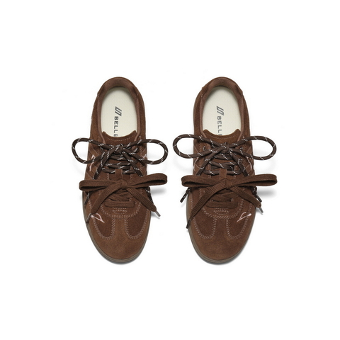 百丽时尚舒适跑道德训鞋女2025秋新轻便薄底运动休闲鞋B2889CM5