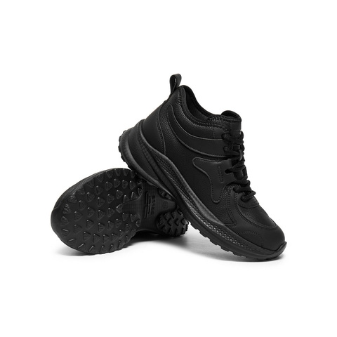 百丽运动风休闲靴女2025冬新商场同款厚底增高高帮休闲鞋E6K1DDD5