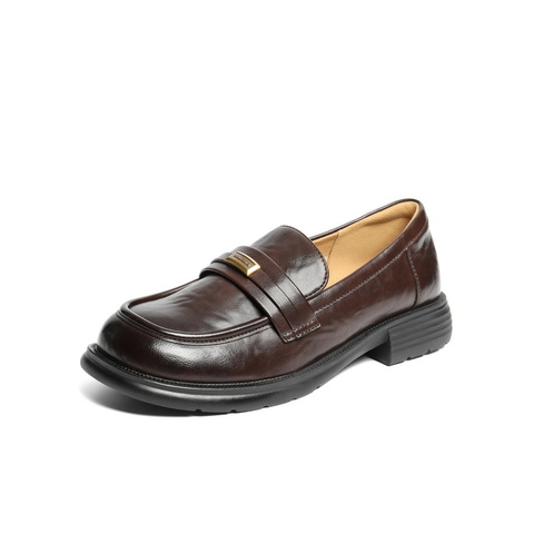 百丽金标便士乐福鞋女2025秋新平跟舒适通勤乐福鞋B2774CA5