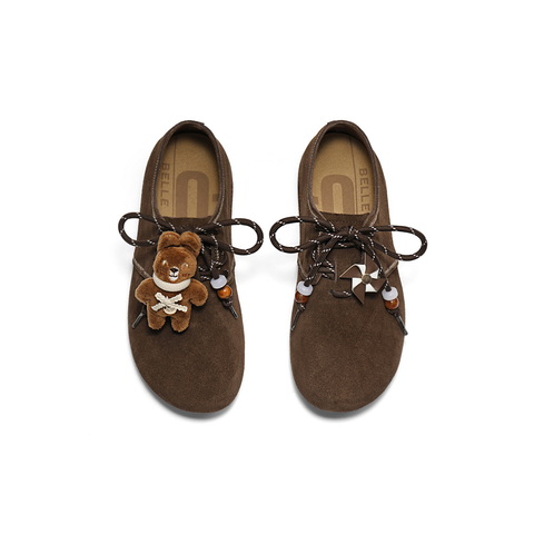 百丽时尚串珠勃肯鞋女2025秋新商场同款柔软舒适休闲鞋E8G1DCM5