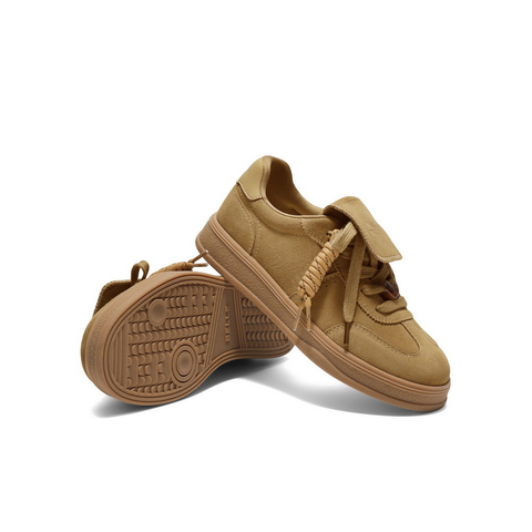 百丽时尚翻盖德训鞋女2025秋新商场同款编织辫子休闲板鞋E7M1DCM5