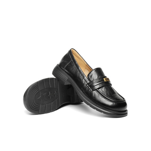 百丽金标便士乐福鞋女2025秋新平跟舒适通勤乐福鞋B2774CA5