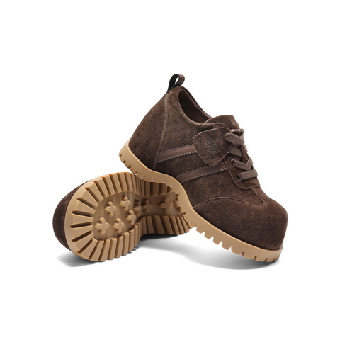 百丽复古大头牛津鞋女2025秋新内增高增高户外风休闲鞋B2899CM5