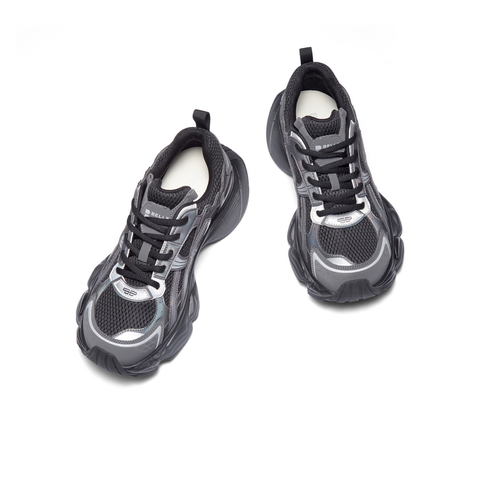 百丽厚底增高老爹鞋男鞋2025新款秋季时尚潮搭网面休闲鞋A2189CM5