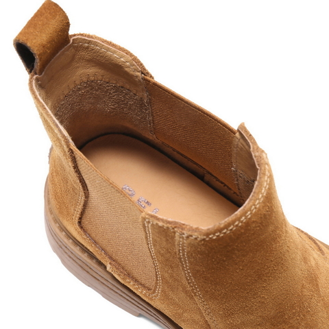 百丽复古擦色切尔西靴女2025冬新厚底增高休闲短靴B2875DD5