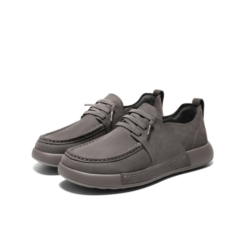 百丽方糖吐司鞋男2025冬季新软底勃肯鞋牛皮革休闲工装鞋A2234CM5