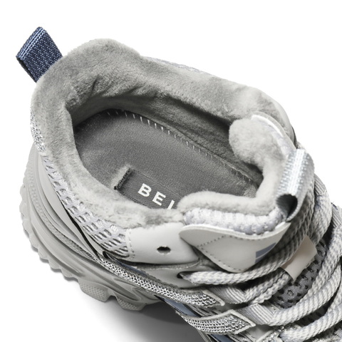 百丽潮酷高帮老爹鞋女2025冬新商场同款厚底加绒休闲鞋E6N1DDD5