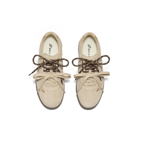 百丽时尚舒适跑道德训鞋女2025秋新轻便薄底运动休闲鞋B2889CM5