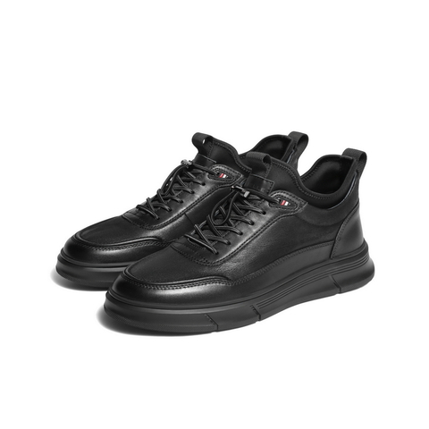 百丽高帮休闲皮鞋男2025新款冬商场同款爸爸鞋软底商务鞋8WD01DD5