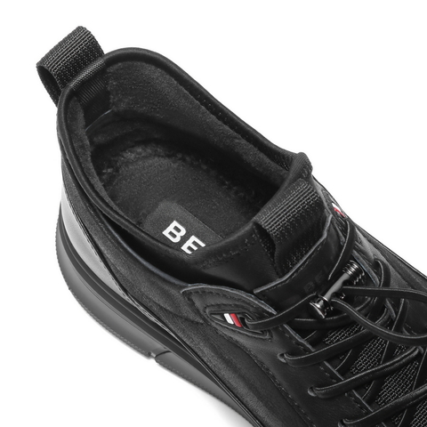 百丽高帮休闲皮鞋男2025新款冬商场同款爸爸鞋软底商务鞋8WD01DD5