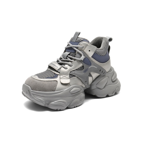 百丽机能风高帮老爹鞋女2025冬新商场同款厚底增高休闲鞋E6M1DDM5