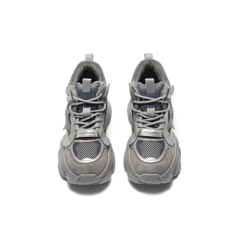 百丽机能风高帮老爹鞋女2025冬新商场同款厚底增高休闲鞋E6M1DDM5