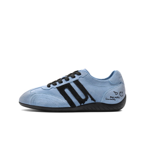 百丽复古跑道德训鞋女2025秋新真皮舒适薄底运动休闲鞋B2894CM5