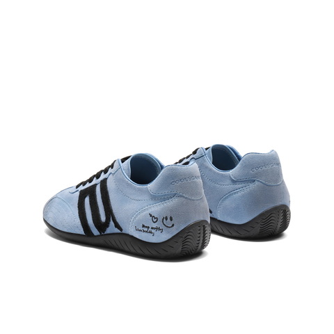 百丽复古跑道德训鞋女2025秋新真皮舒适薄底运动休闲鞋B2894CM5