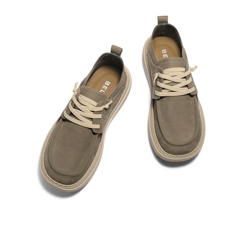 百丽厚底休闲鞋男2025新款秋季商场同款牛皮革户外工装鞋8VD01CM5