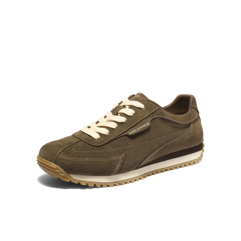 百丽户外运动慢跑鞋男鞋2025新款秋季厚底复古休闲阿甘鞋A2058CM5