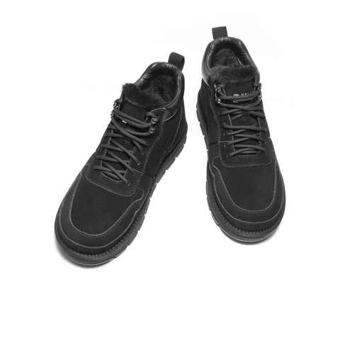 百丽户外休闲雪地靴男2025新款冬季厚实高帮保暖靴东北靴A1334DD5