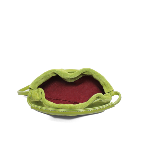 百丽包女25秋复古休闲反绒烧卖包单肩斜挎手提mini包F9963CX5