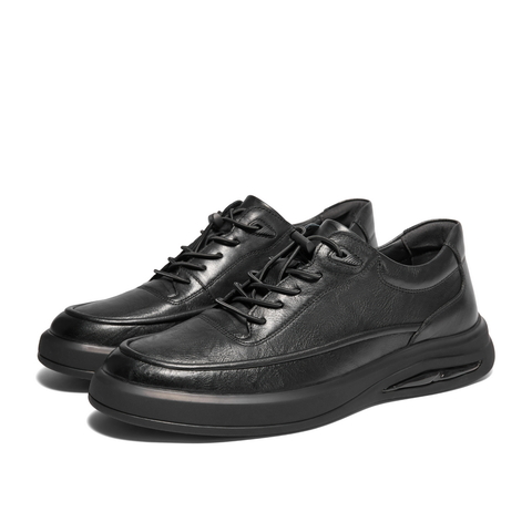 百丽舒适厚底休闲鞋男鞋2025冬新牛皮革户外运动板鞋A1685DM5