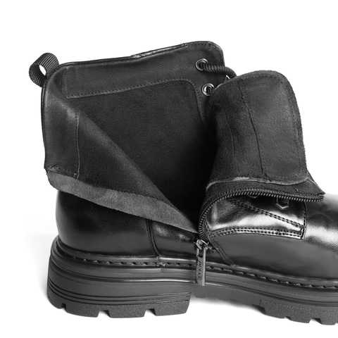 百丽时尚潮搭休闲马丁靴男2025新款冬季商场款牛皮革短靴8XY01DD5