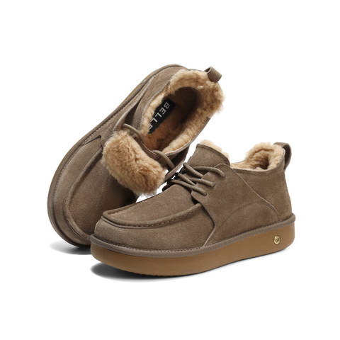 百丽户外休闲雪地靴男2025新款冬商场同款厚底保暖东北靴8XX01DD5