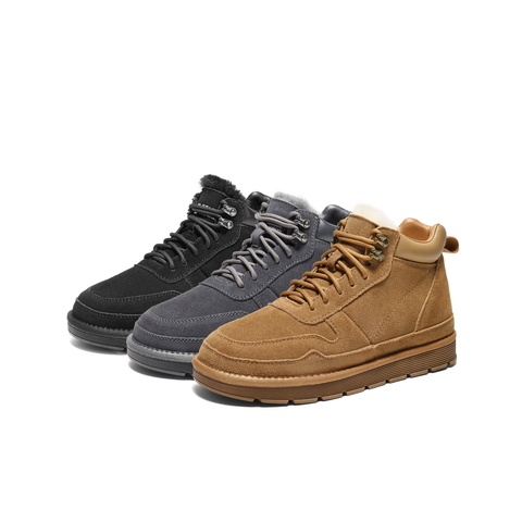 百丽户外休闲雪地靴男2025新款冬季厚实高帮保暖靴东北靴A1334DD5