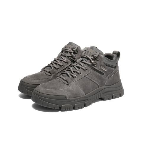 百丽户外休闲工装靴男靴2025新款冬季厚底马丁靴短靴加绒A2229DD5