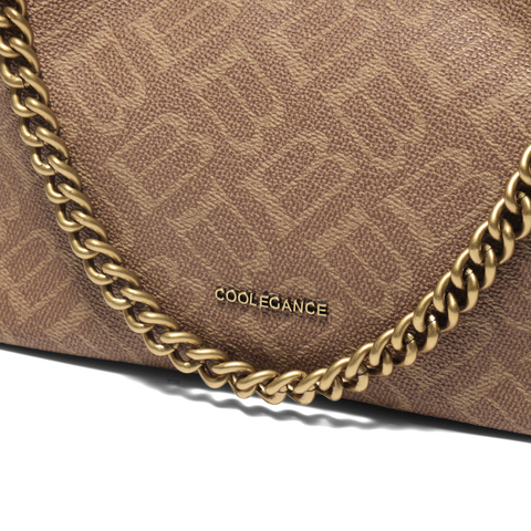 百丽包包女2025秋季新品复古通勤海鸥老花单肩斜挎腋下包X7424CX5