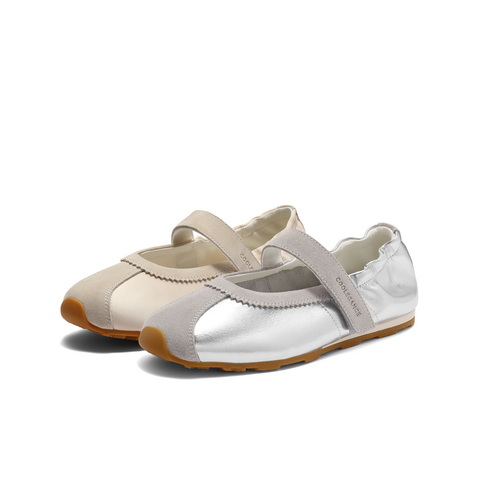 百丽芭蕾风玛丽珍鞋女2025夏新魔术贴舒适低跟休闲鞋B2624BQ5