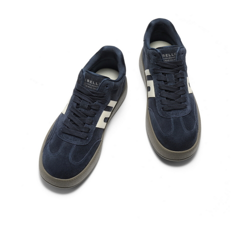 百丽高帮休闲板鞋男2025新款冬季商场同款复古撞色德训鞋8WX01DD5