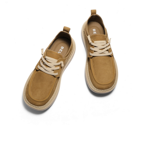 百丽厚底休闲鞋男2025新款秋季商场同款牛皮革户外工装鞋8VD01CM5