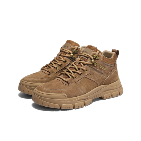 百丽户外休闲工装靴男靴2025新款冬季厚底潮搭马丁靴短靴A2229DD5