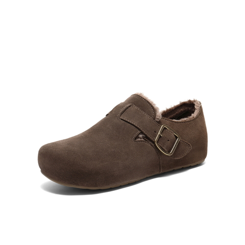 百丽全麦吐司鞋男2025秋季全包勃肯鞋厚底户外休闲鞋加绒A2195CM5