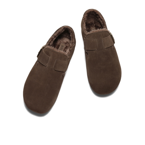 百丽全麦吐司鞋男2025秋季全包勃肯鞋厚底户外休闲鞋加绒A2195CM5