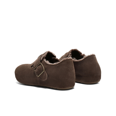 百丽全麦吐司鞋男2025秋季全包勃肯鞋厚底户外休闲鞋加绒A2195CM5