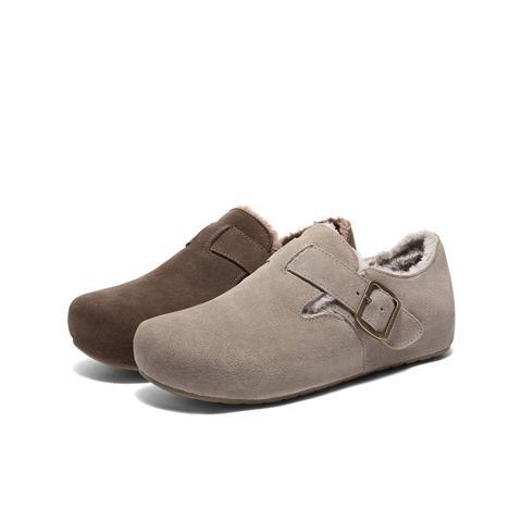 百丽全麦吐司鞋男2025秋季全包勃肯鞋厚底户外休闲鞋加绒A2195CM5