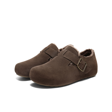 百丽全麦吐司鞋男2025秋季全包勃肯鞋厚底户外休闲鞋加绒A2195CM5