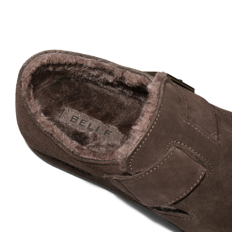 百丽全麦吐司鞋男2025秋季全包勃肯鞋厚底户外休闲鞋加绒A2195CM5